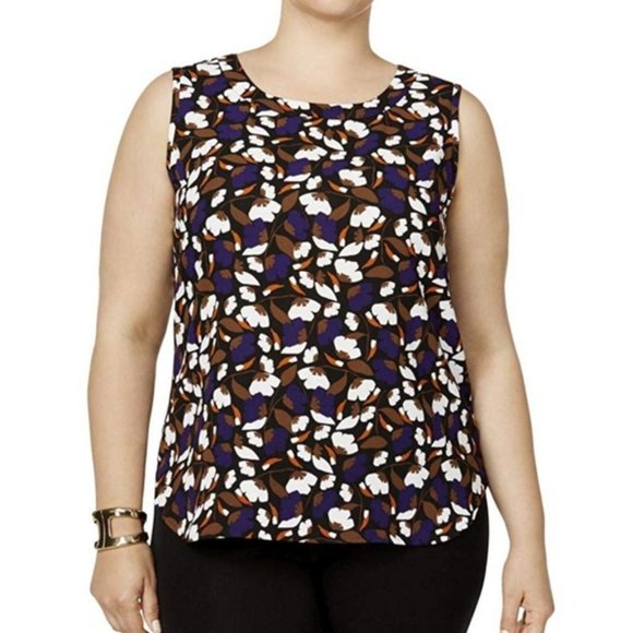 NWT Anne Klein african violet floral print tank - Picture 1 of 8